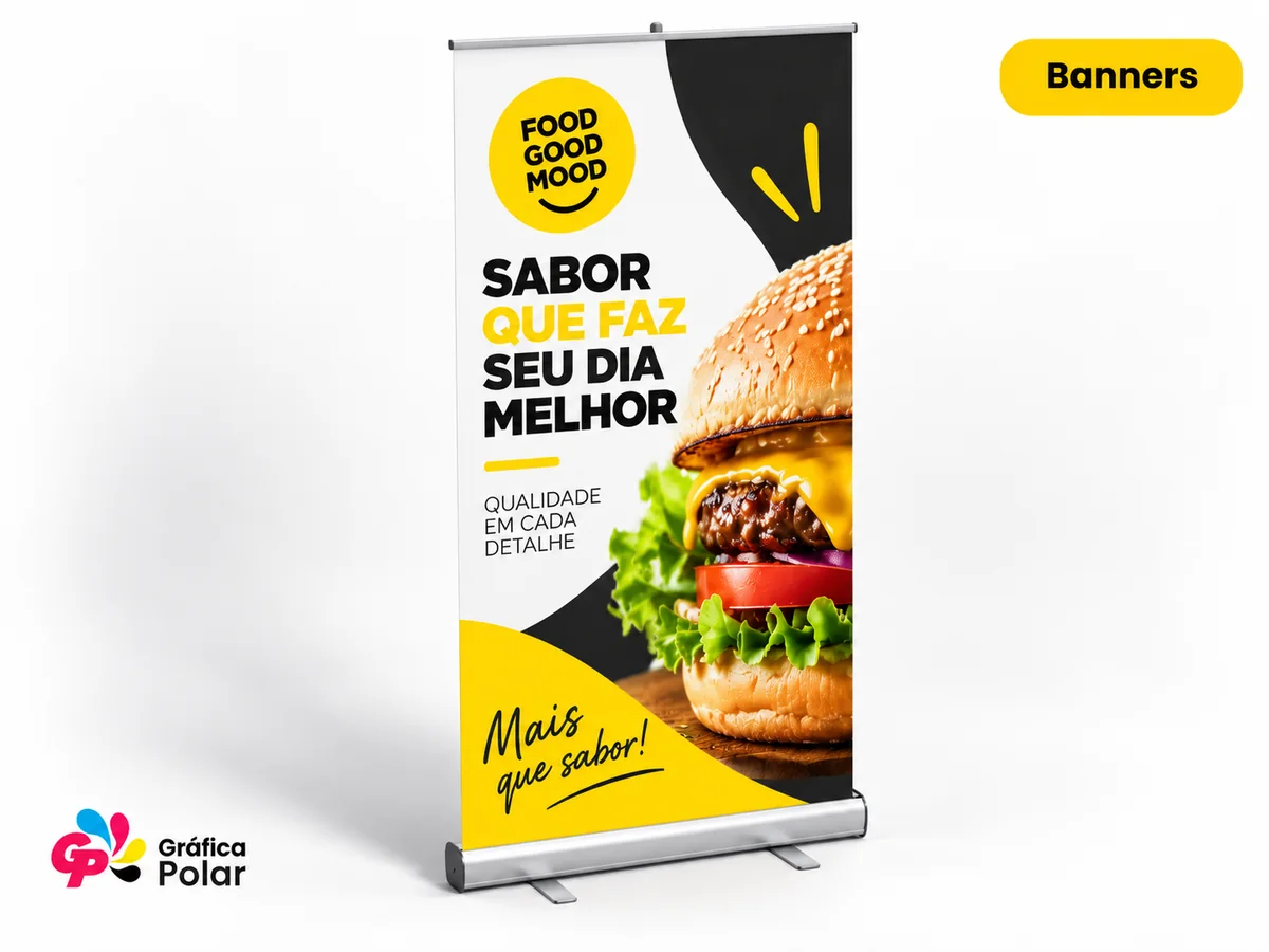 Mockup de banner impresso