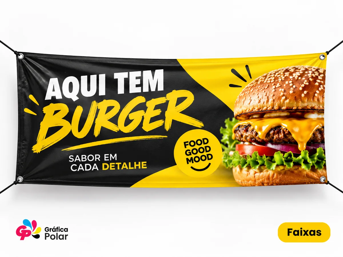 Mockup de faixa promocional