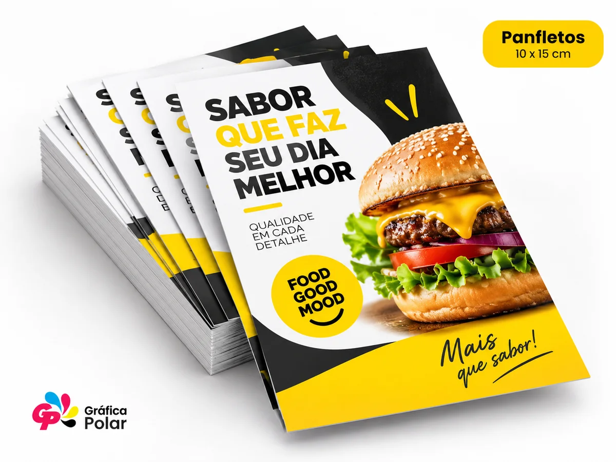 Mockup de panfletos impressos